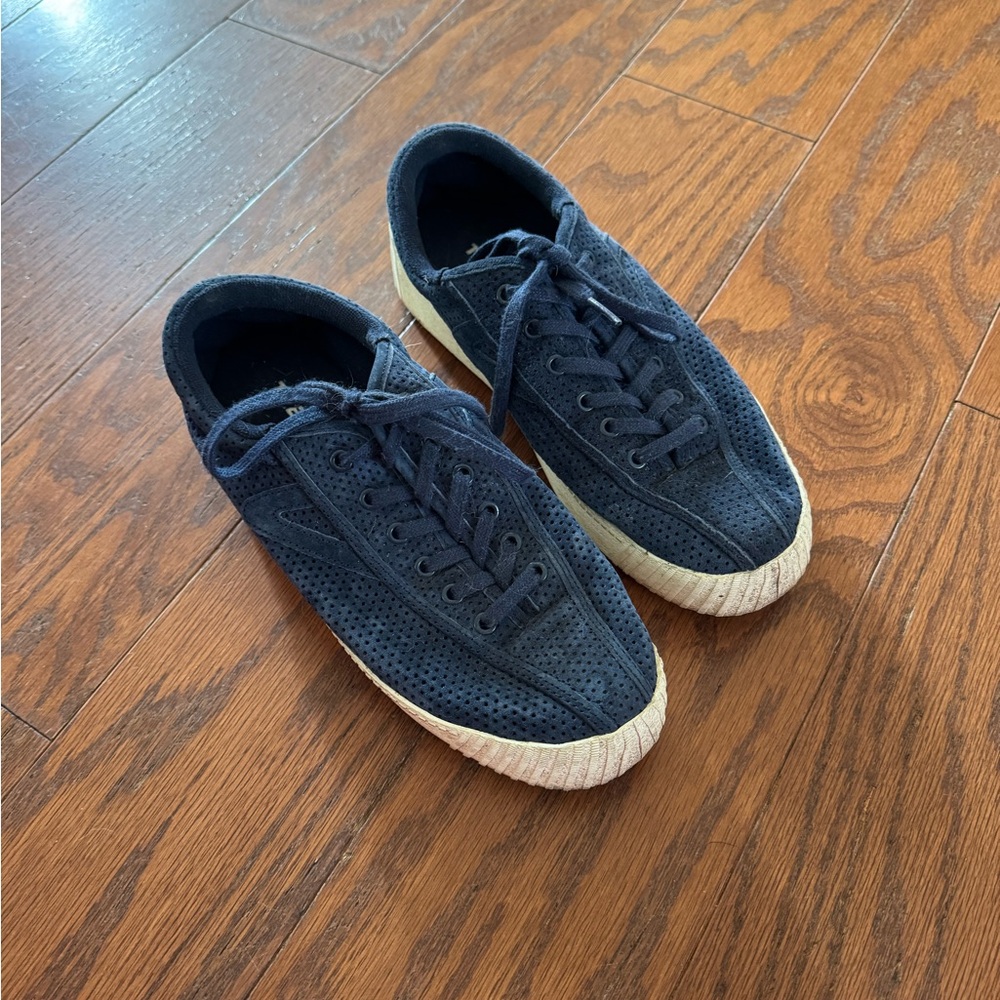 Tretorn Navy Perforated Sneakers